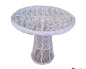 glass coffee table top wicker rattan furniture Rome