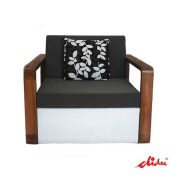 teak arm sofa single seat for hotels lounge furniture cartagena