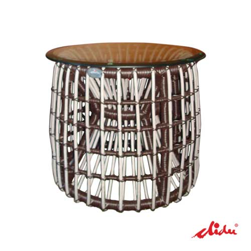 side table round wicker outdoor furniture kudeta