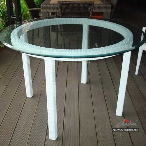 glass dining table round premium furniture zao paolo