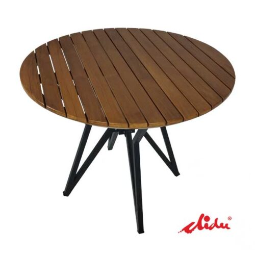luxury dining table with teak top for restaurants star leg