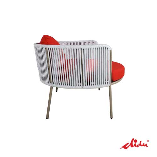 premium lounge chair wicker rope with cushion