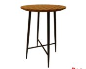 round bar table high counter desk teak wood on top karon
