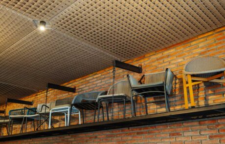 ceiling interior decoration panel sith fire retardant synthetic rattan decoration