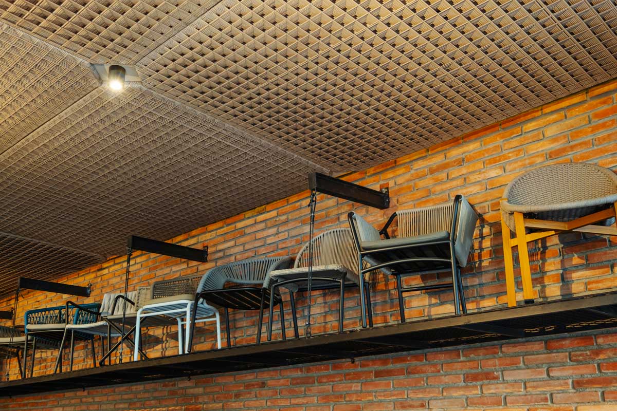 ceiling interior decoration panel sith fire retardant synthetic rattan decoration