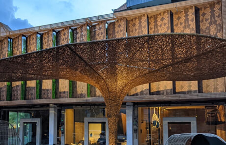 facade panel with fire-retardant synthetic rattan for facade exterior decoration manufacturer