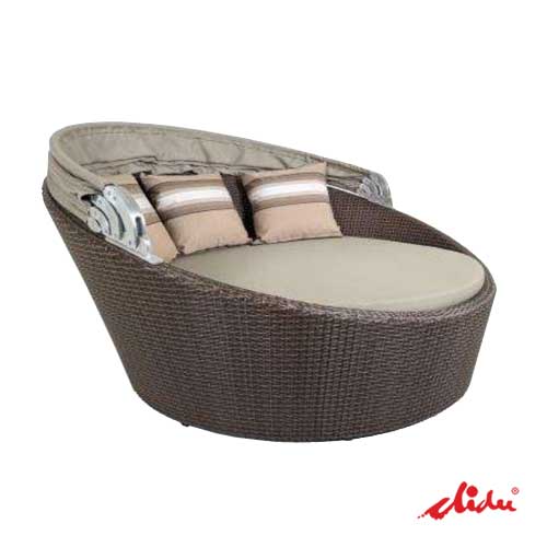 wicker rattan daybed with canopy for luxury villas honeymoon