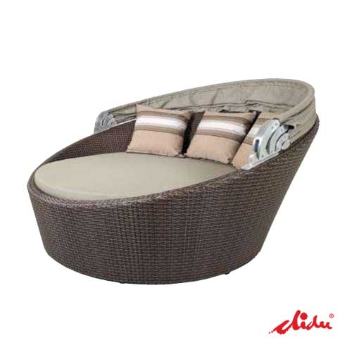 wicker rattan daybed with canopy for luxury villas honeymoon