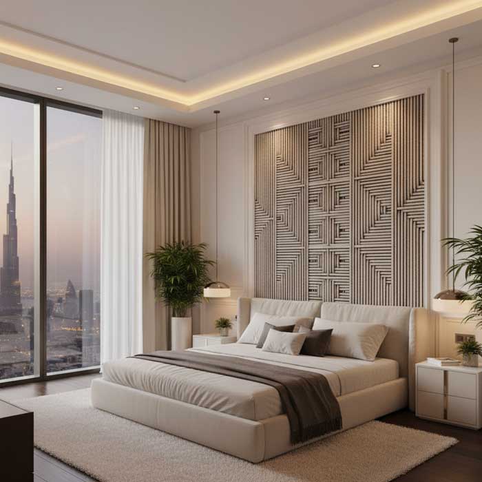 wall panel decoration for interior and exterior decor using fire retardant woven material