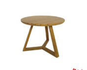 round teak side table