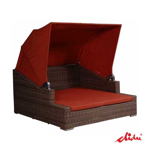 wicker outdoor daybed with canopy for luxury villa quadro